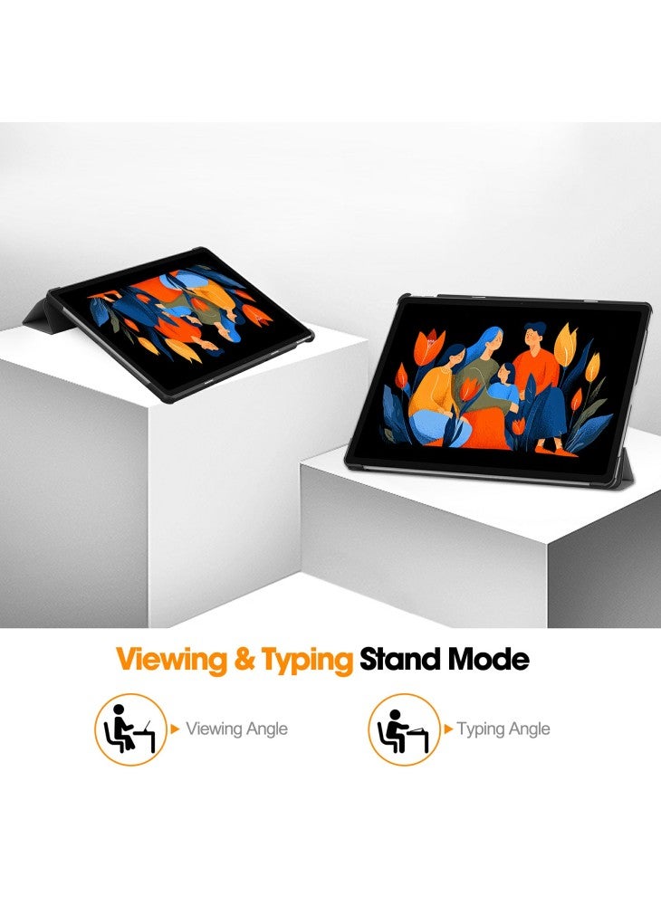 For Lenovo Idea Tab Plus Case Anti-Drop Leather Stand Tablet Cover - Grey - Image 5